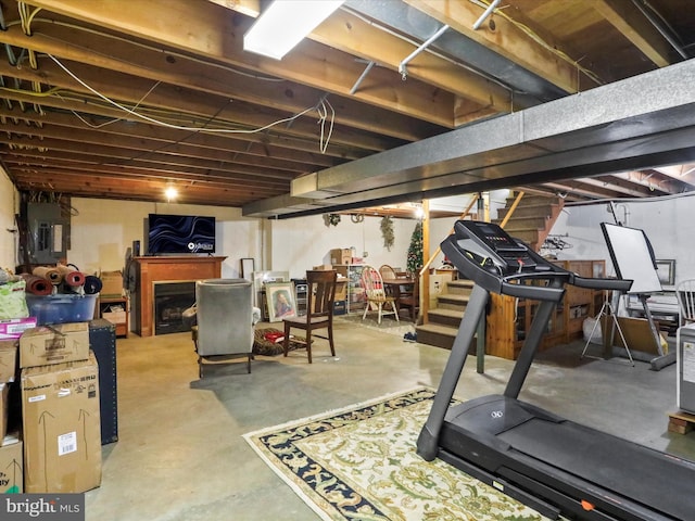 731 Fayette St, Cumberland, MD 21502 - workout area with electric panel