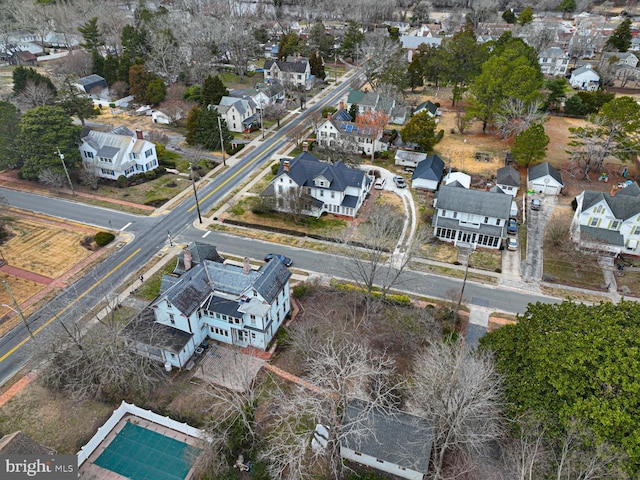 drone / aerial view featuring a residential view