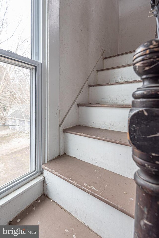 view of stairway