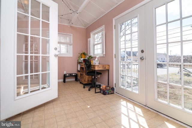 doorway featuring french doors