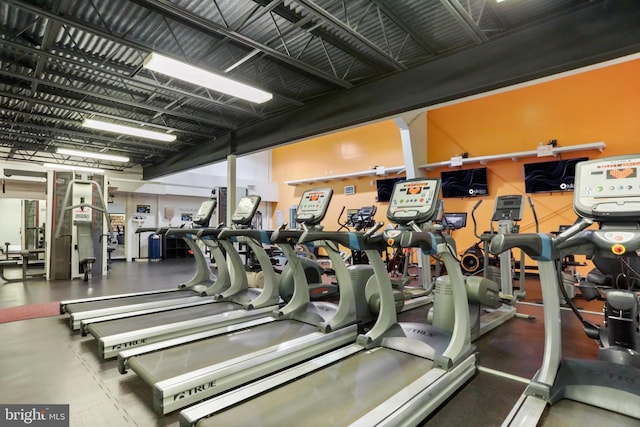 view of exercise room