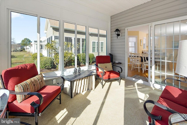 sunroom featuring a wealth of natural light