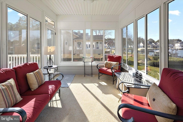 sunroom / solarium featuring plenty of natural light