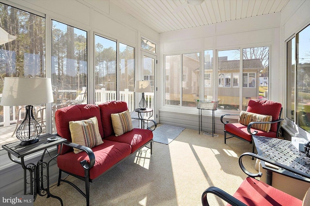 view of sunroom