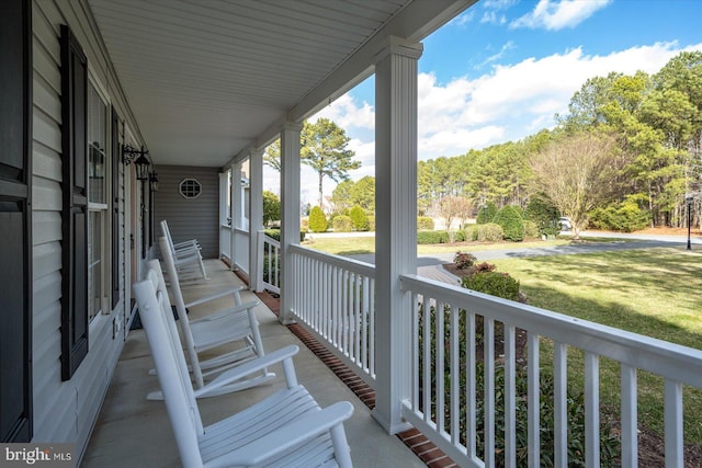 balcony with a porch