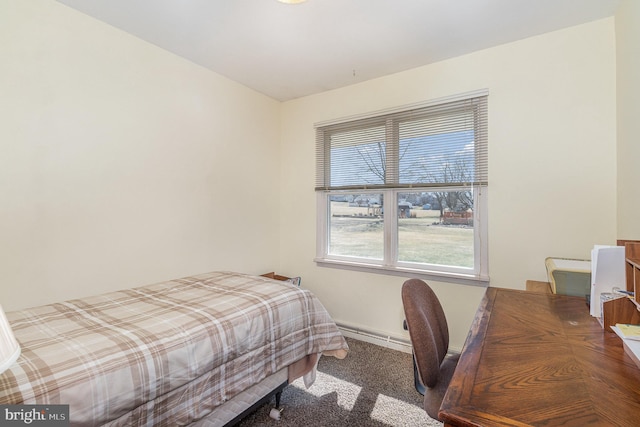 bedroom with carpet