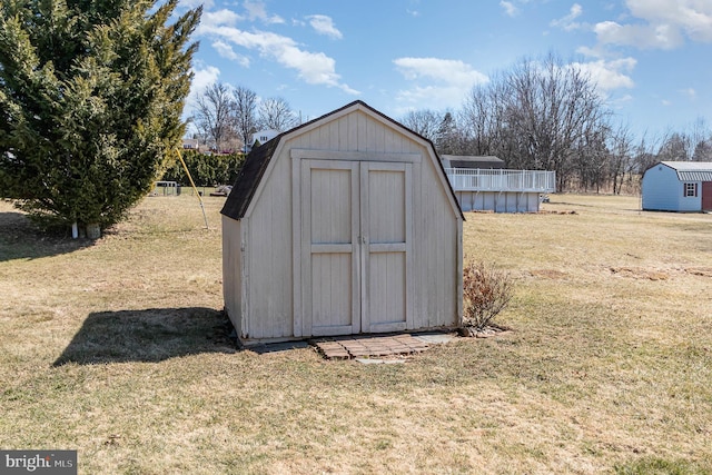 view of shed