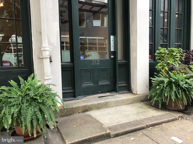 view of doorway to property