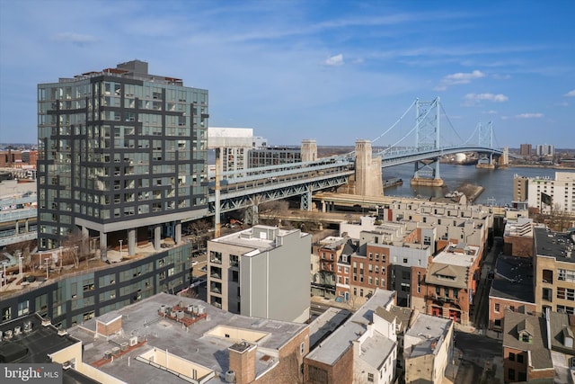 view of city with a water view