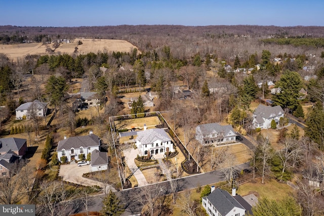 bird's eye view featuring a residential view