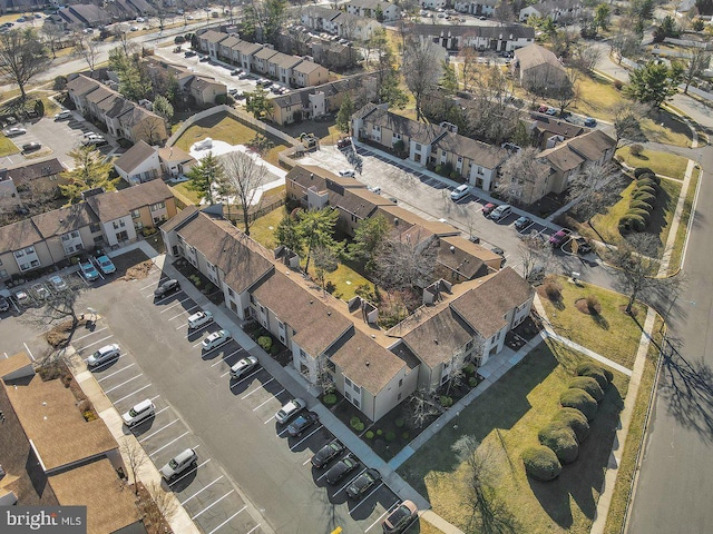 drone / aerial view featuring a residential view