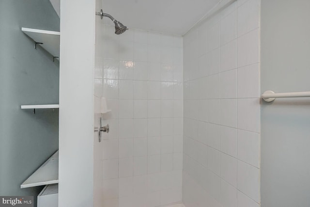 full bath with tiled shower