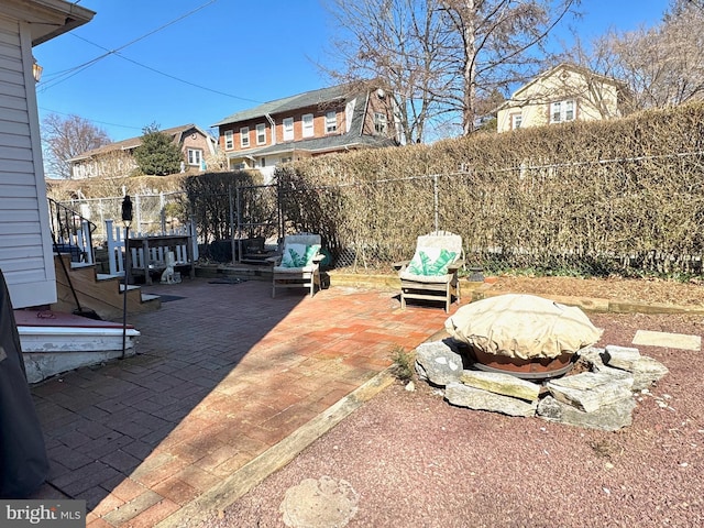 view of patio / terrace featuring fence private yard