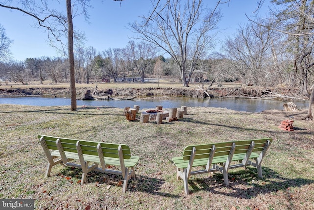 view of property's community featuring a water view