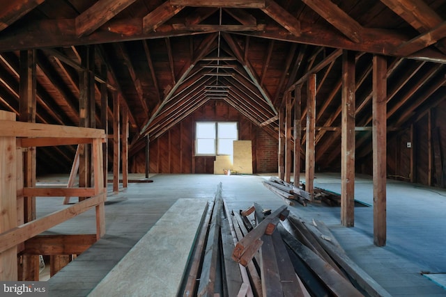 view of attic