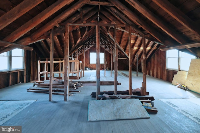 view of attic