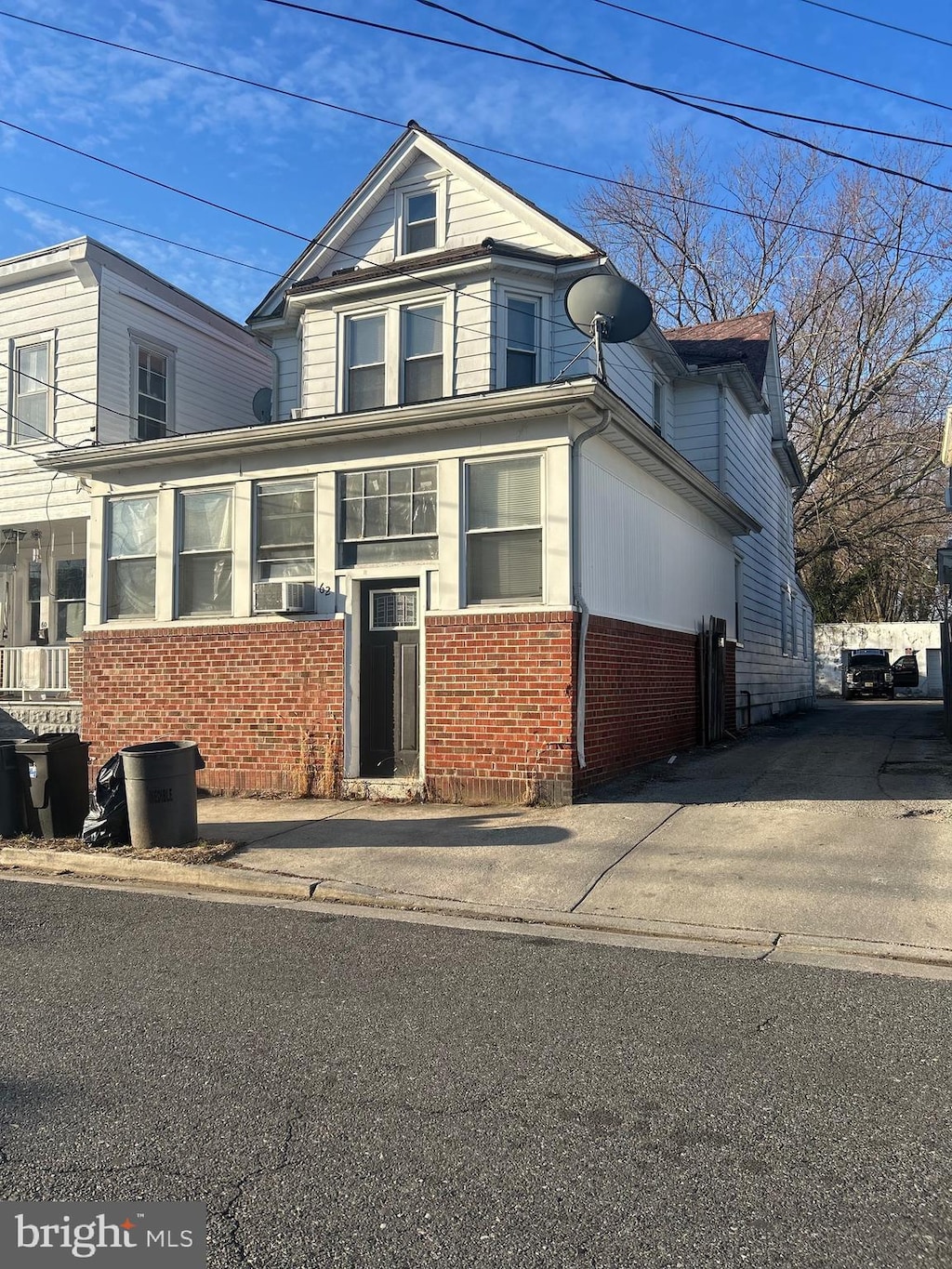 view of front of home with brick siding