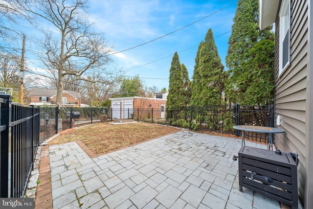 view of patio / terrace featuring a fenced backyard