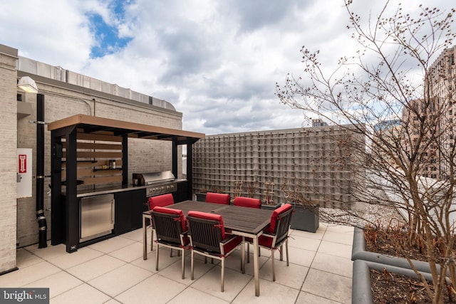 view of patio / terrace with area for grilling