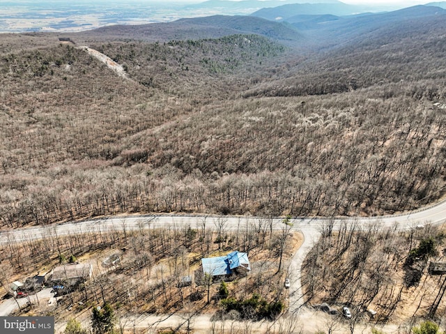 aerial view featuring a mountain view