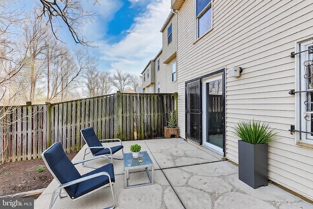 view of patio / terrace featuring a fenced backyard