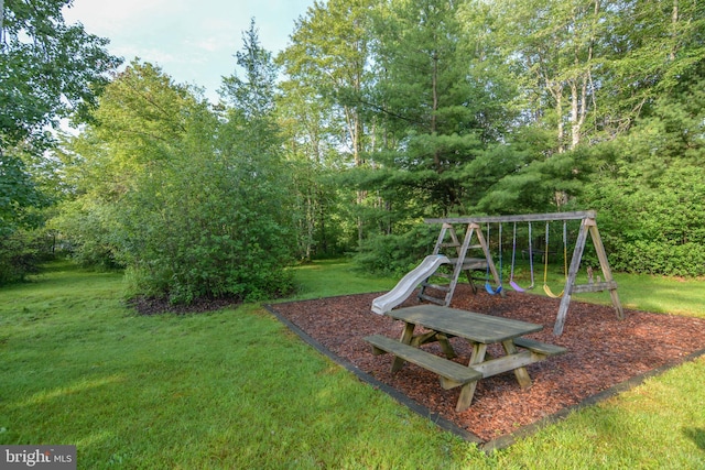 view of yard with playground community