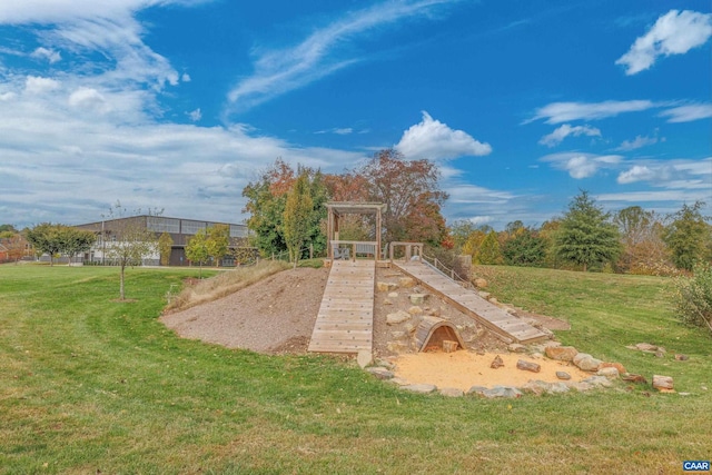 surrounding community featuring a lawn