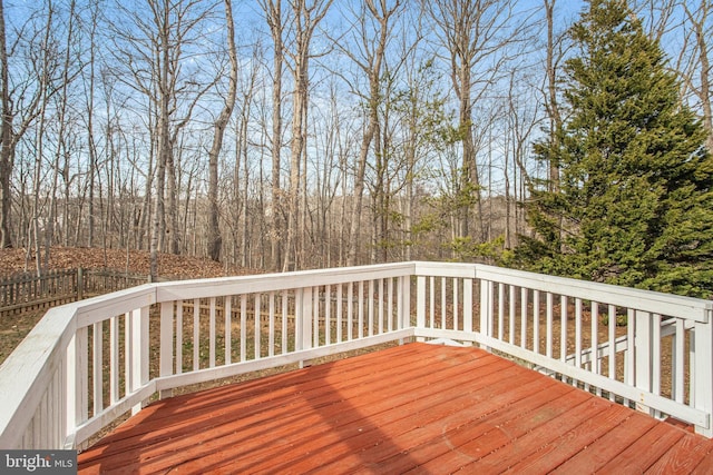 wooden deck with fence