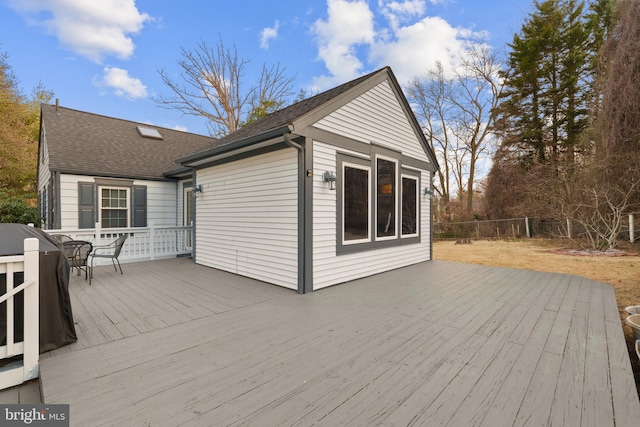 view of wooden deck