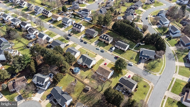 bird's eye view featuring a residential view