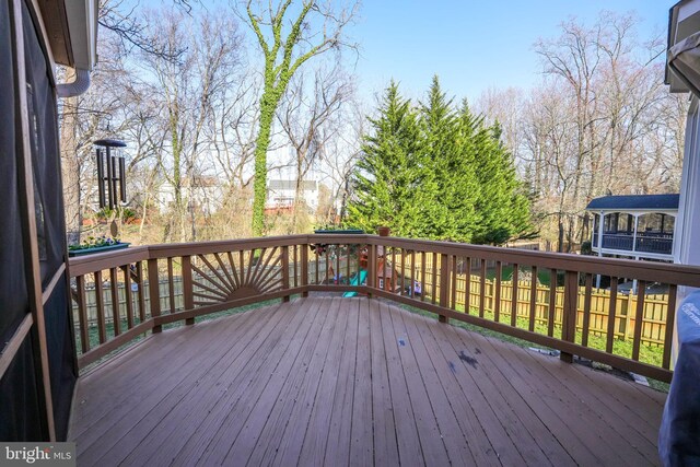 view of wooden deck