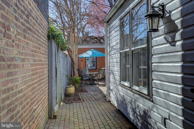 view of patio with outdoor dining space