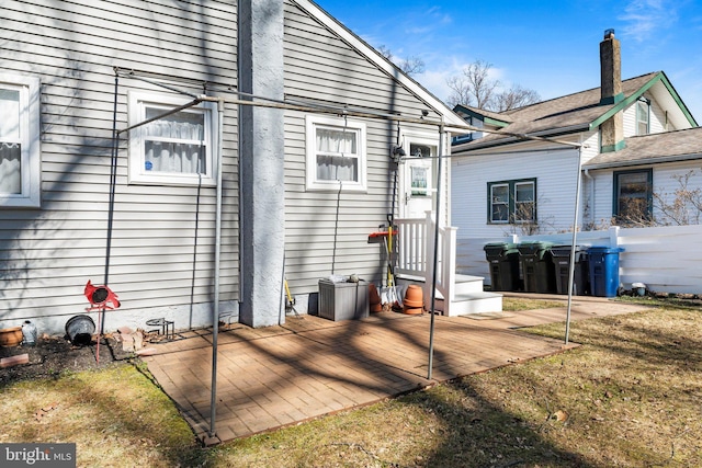 back of house with a patio area and fence