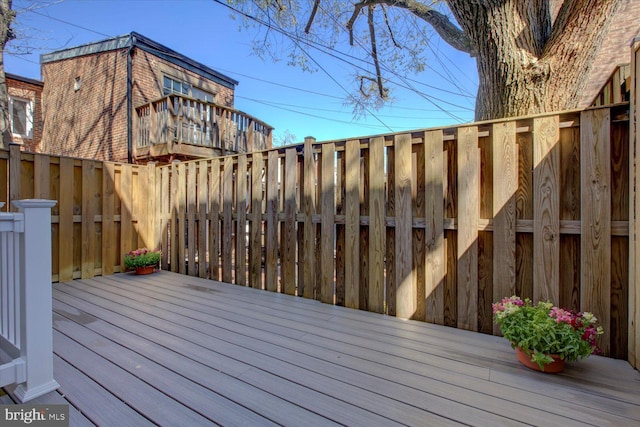 wooden terrace with fence