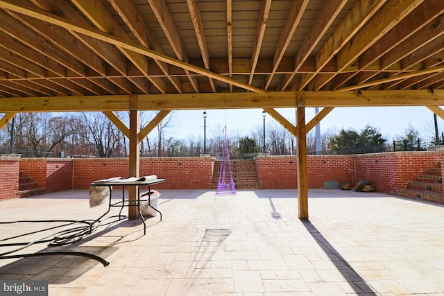 view of patio with fence