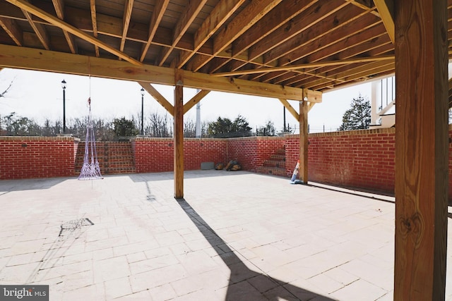 view of patio / terrace with fence