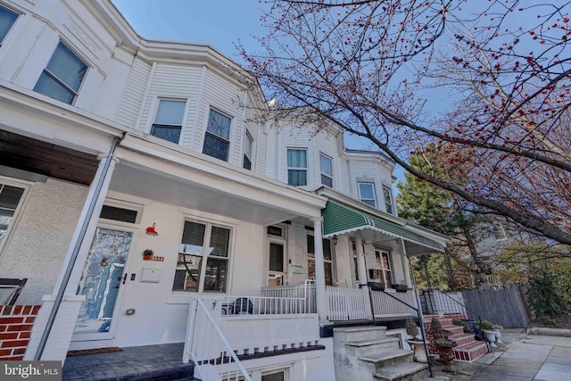 multi unit property with covered porch