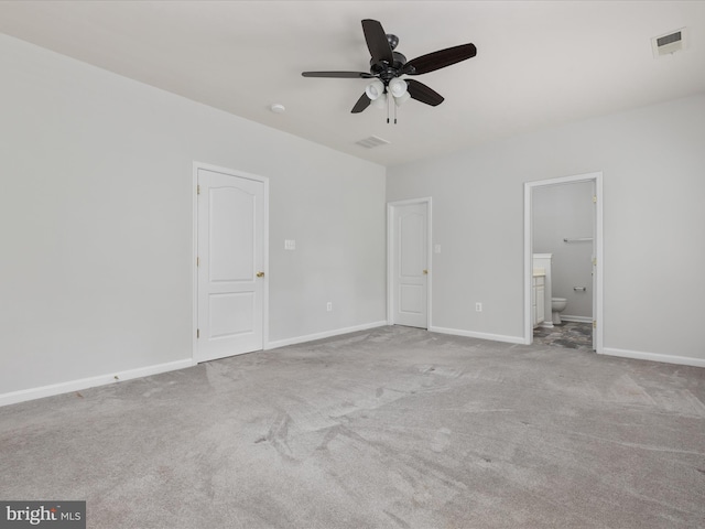 325 Quinton Oaks Cir, Stephens City, VA 22655 - unfurnished bedroom featuring carpet flooring, ensuite bathroom, and a ceiling fan