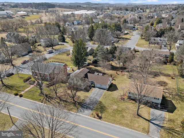 drone / aerial view featuring a residential view