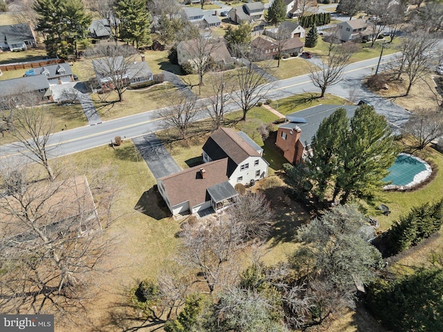 bird's eye view featuring a residential view