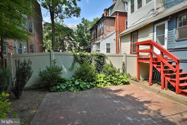 view of patio / terrace featuring fence private yard