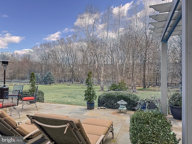 view of patio with fence