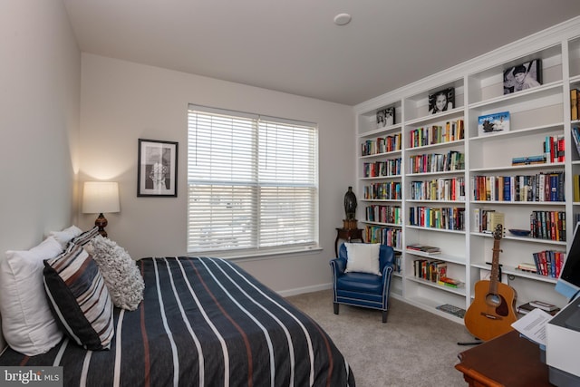 carpeted bedroom with baseboards