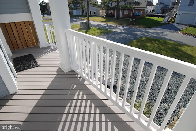 balcony with a residential view