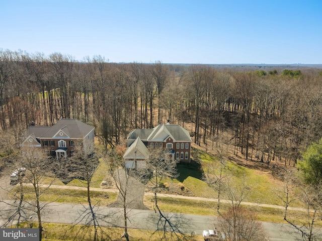 aerial view with a view of trees