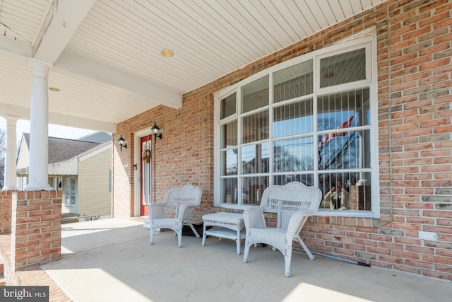 view of patio / terrace with a porch