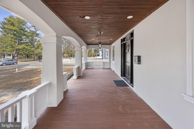 view of patio with a porch