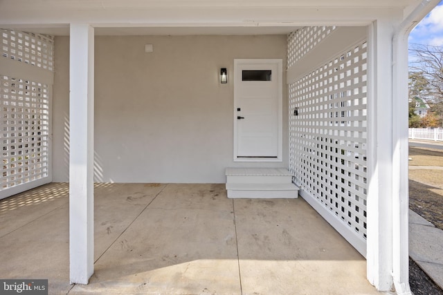 view of doorway to property