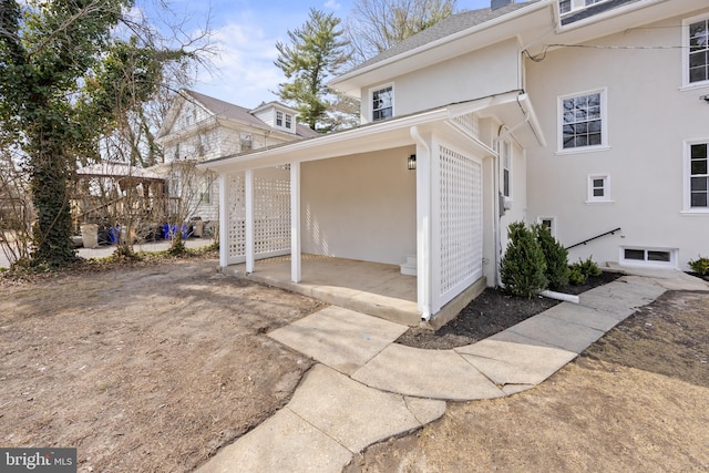 view of property exterior featuring stucco siding