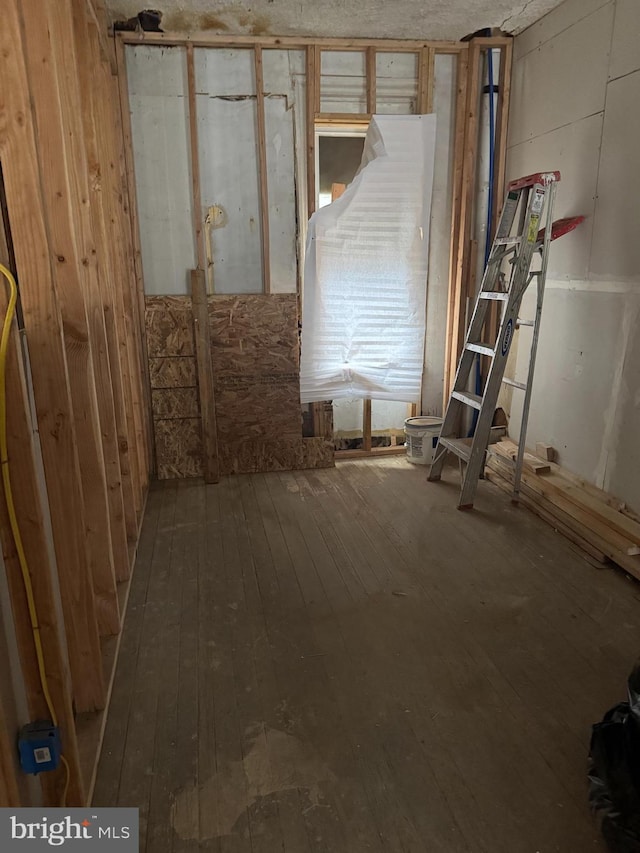 misc room with hardwood / wood-style flooring